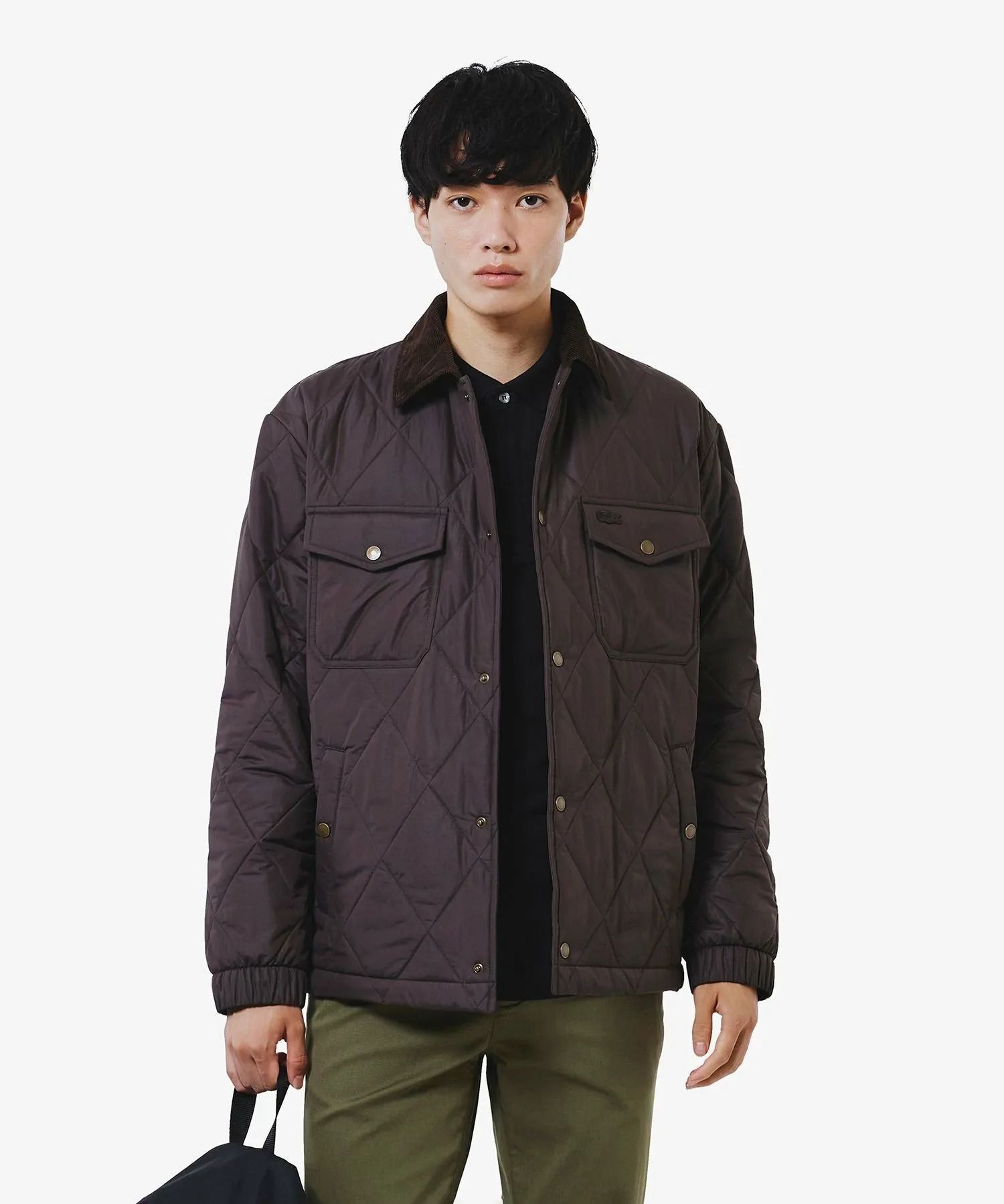 Стеганая куртка THERMORE из вельвета, стеганая, цветная LACOSTE, Dark Brown