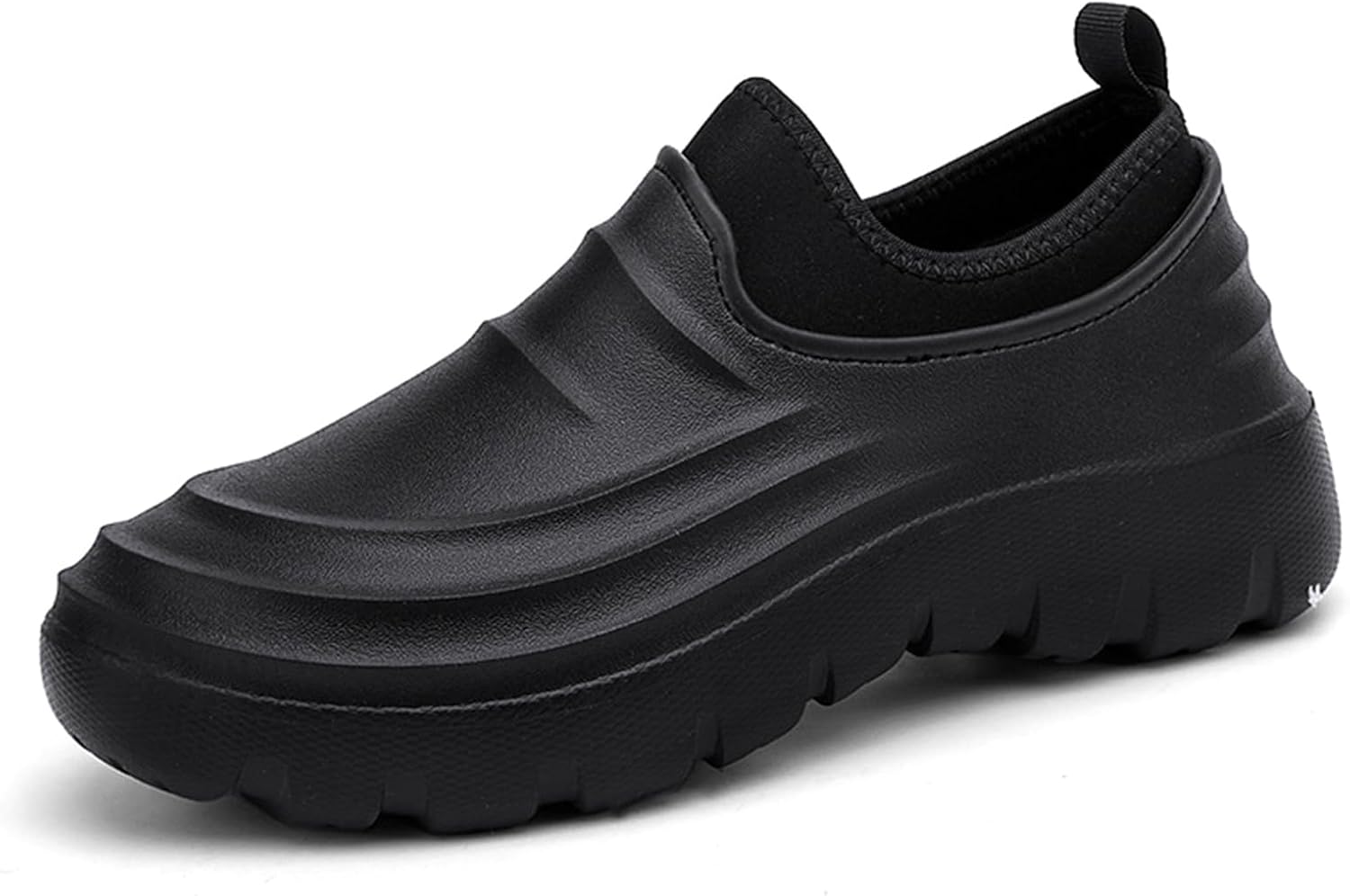 

Мужские резиновые сапоги JiuQing водонепроницаемые, низкие и рыбацкие ботинки с противоскользящей подошвой, черный