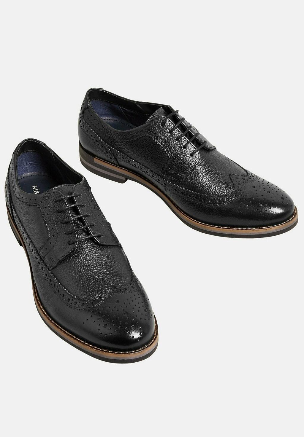 Деловые туфли на шнуровке TRISOLE BROGUES Marks & Spencer, цвет black — фото 3