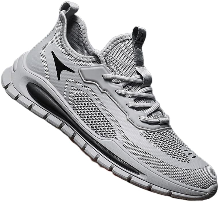 

Мужские дышащие спортивные кроссовки из сетки - низкие с шнуровкой, подходят для повседневной носки в любое время года Hoalox, серый