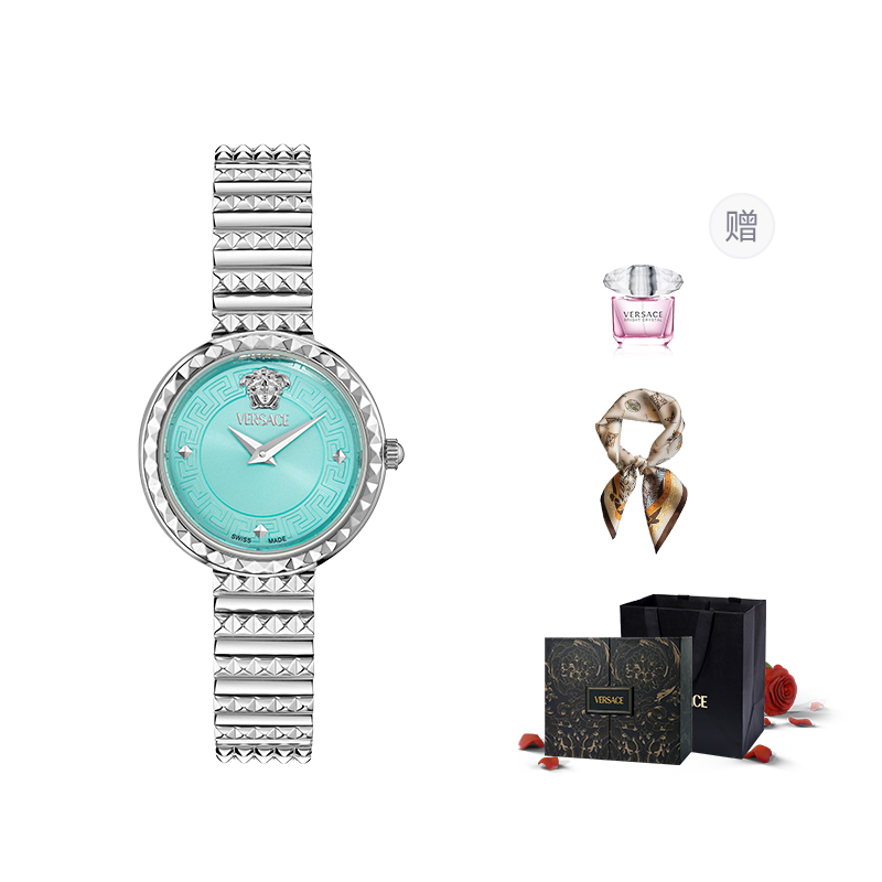 

VERSACE Часы Petite Greca Goddess 28mm, Ice Blue