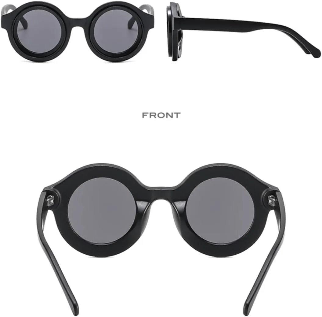 

Ретро круглые женские солнцезащитные очки конфетных цветов, модные мужские панк-очки, солнцезащитные очки с защитой от УФ-излучения UV400 UUPTTPL, Red Gray