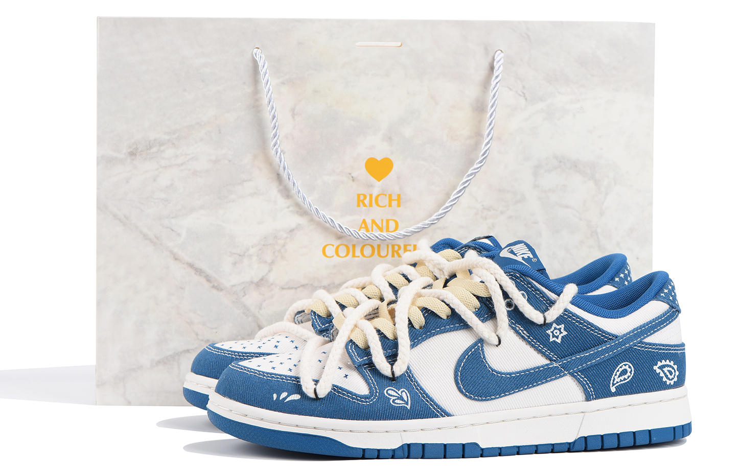 

Nike Кроссовки для скейтбординга Dunk Low, мужские, сине-белые