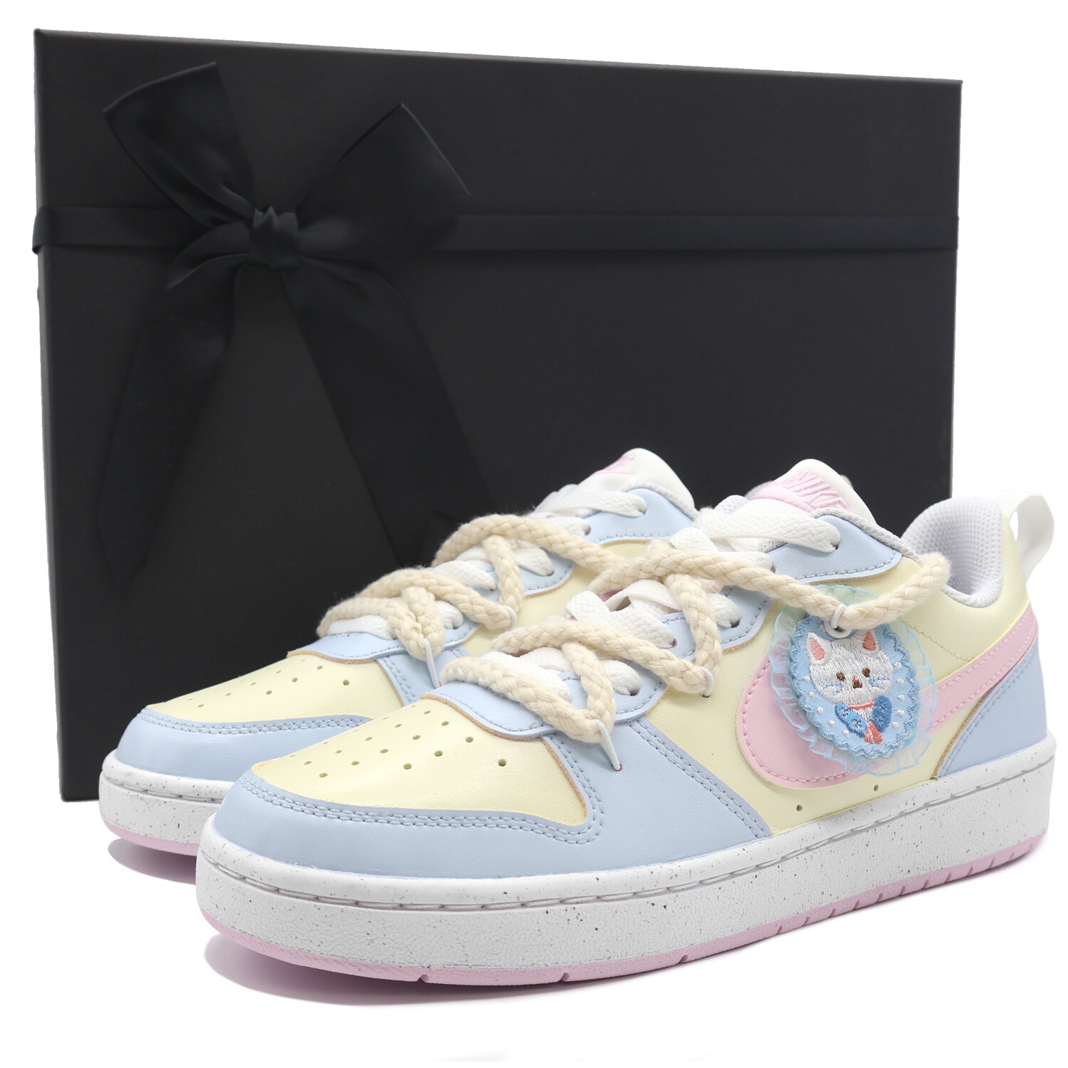 

Кроссовки Nike Court Borough Skateboarding Shoes Unisex Low-top Yellow, Blue, Pink, голубой, Синий, Кроссовки Nike Court Borough Skateboarding Shoes Unisex Low-top Yellow, Blue, Pink, голубой