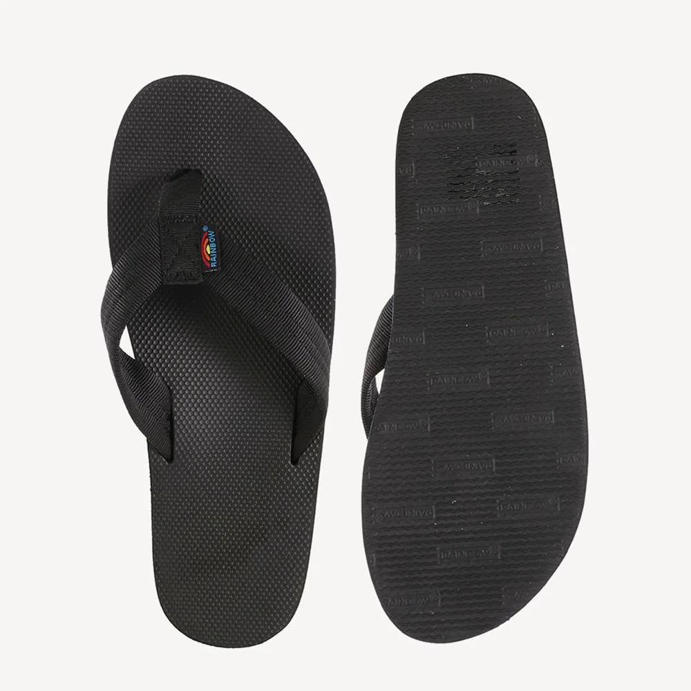 Мужские чёрные резиновые вьетнамки Single Layer Rubber Limited Edition от Rainbow Sandals — фото 4