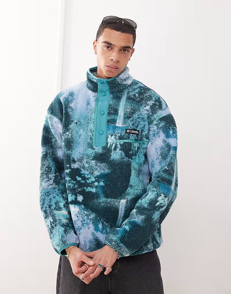 

Флис Columbia Helvetia II Printed Half Snap, цвет синий