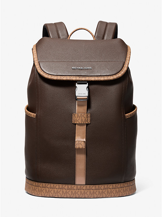 

Рюкзак из кожи Hudson с фирменным логотипом Michael Kors, коричневый