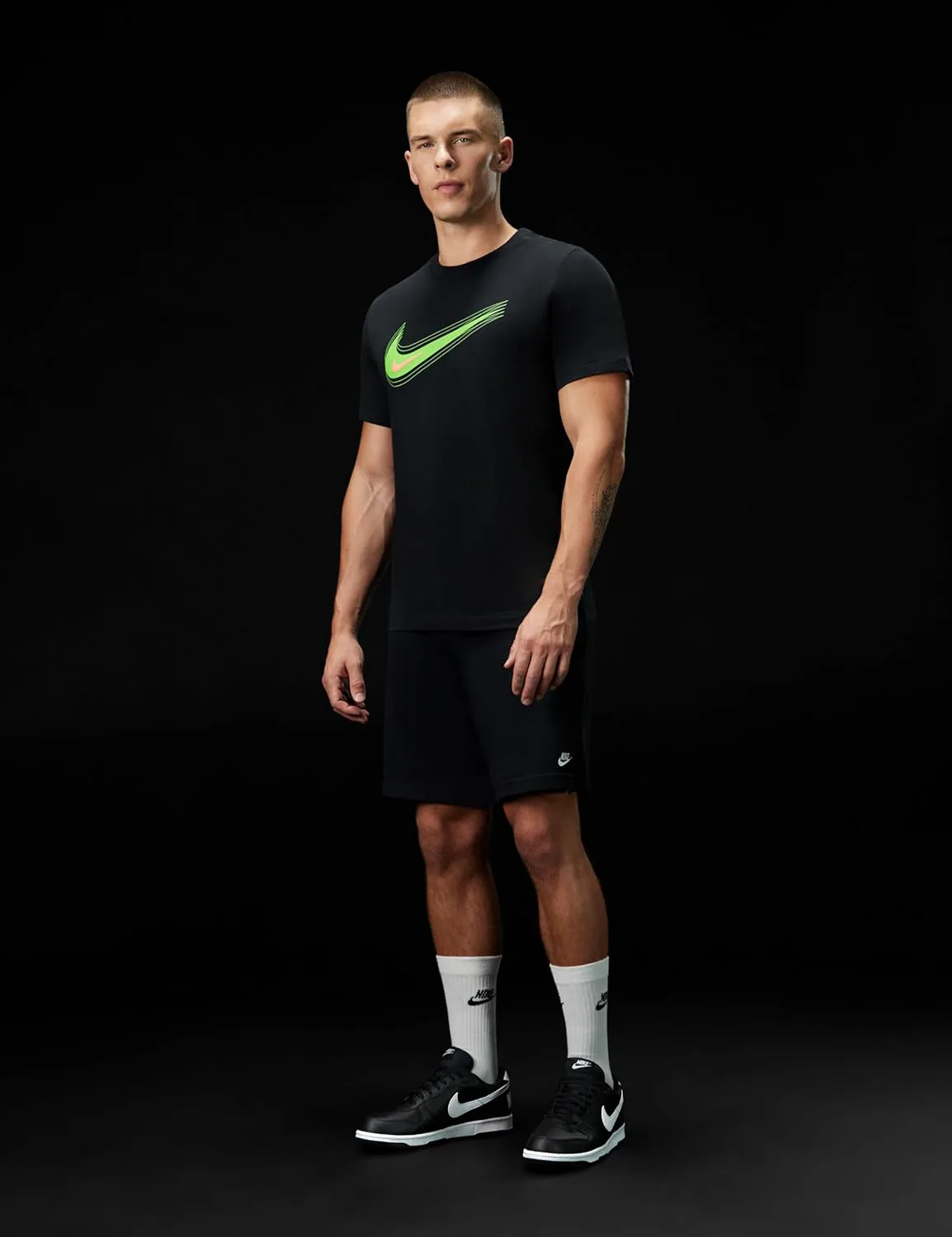 Мужские баскетбольные кроссовки Nike Big Low, черно-белый — фото 3