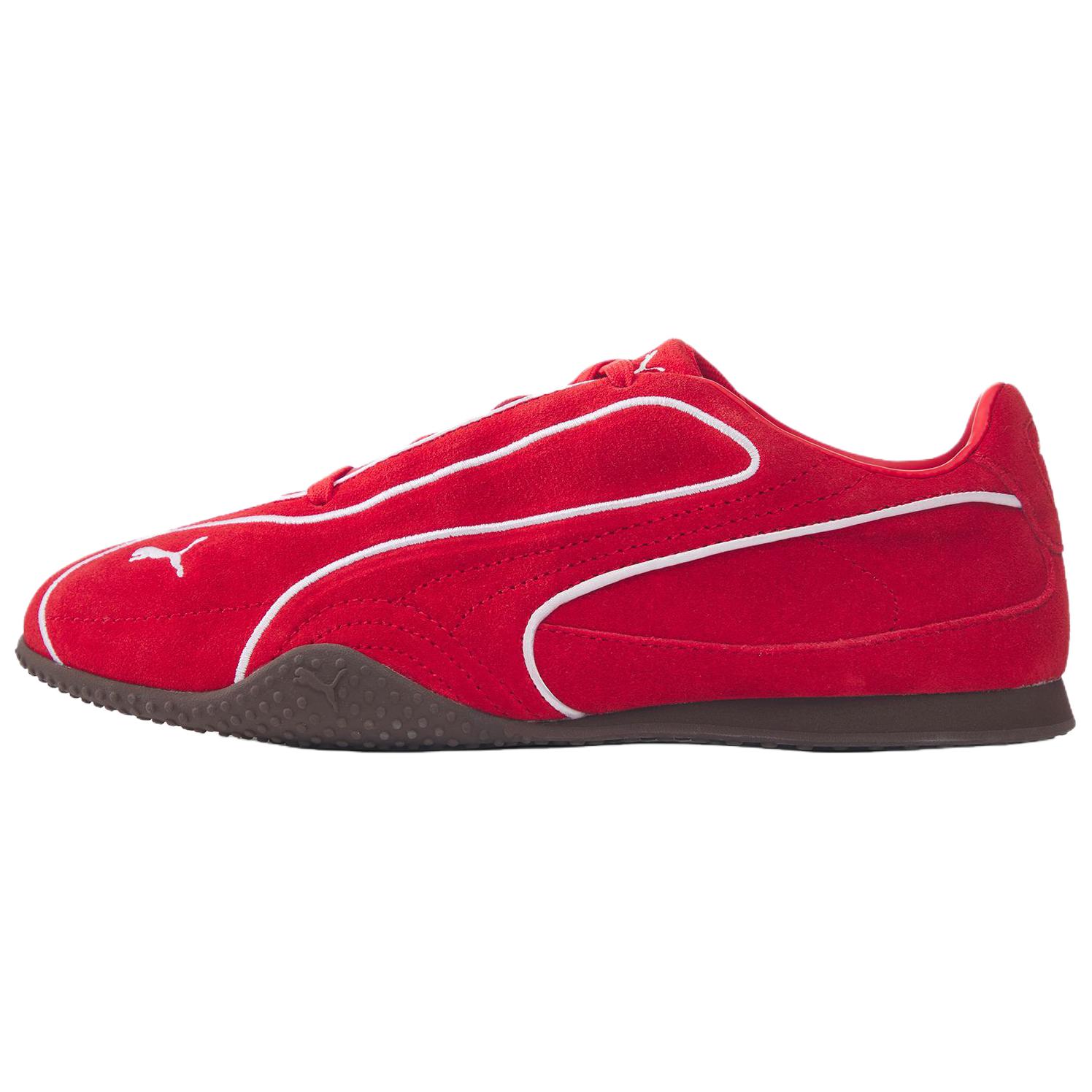 Puma Дышащие низкие повседневные кроссовки унисекс красного цвета — фото 3
