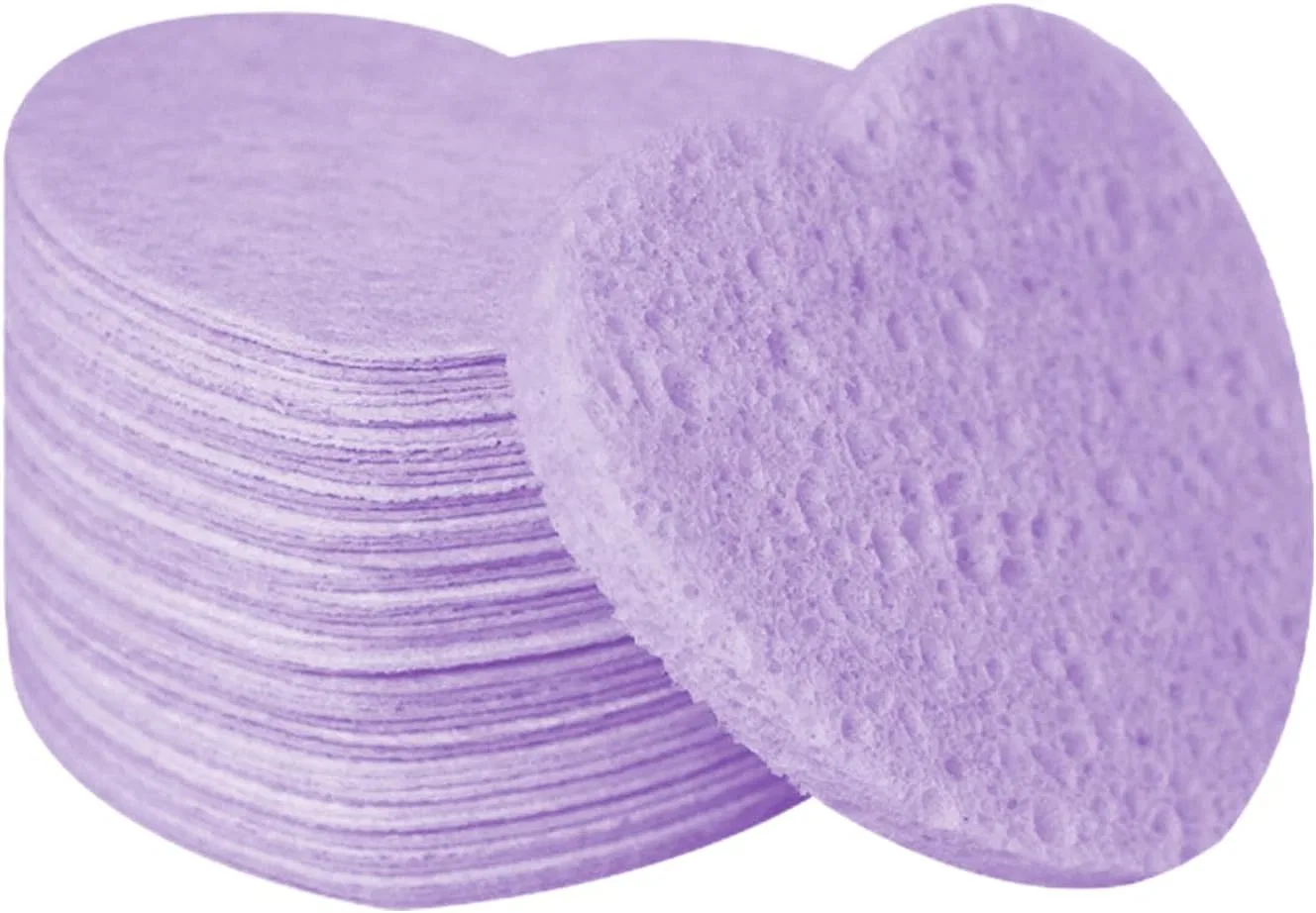 Мочалка для лица Heart Natural Cosmetic Spa Sponge, розовая