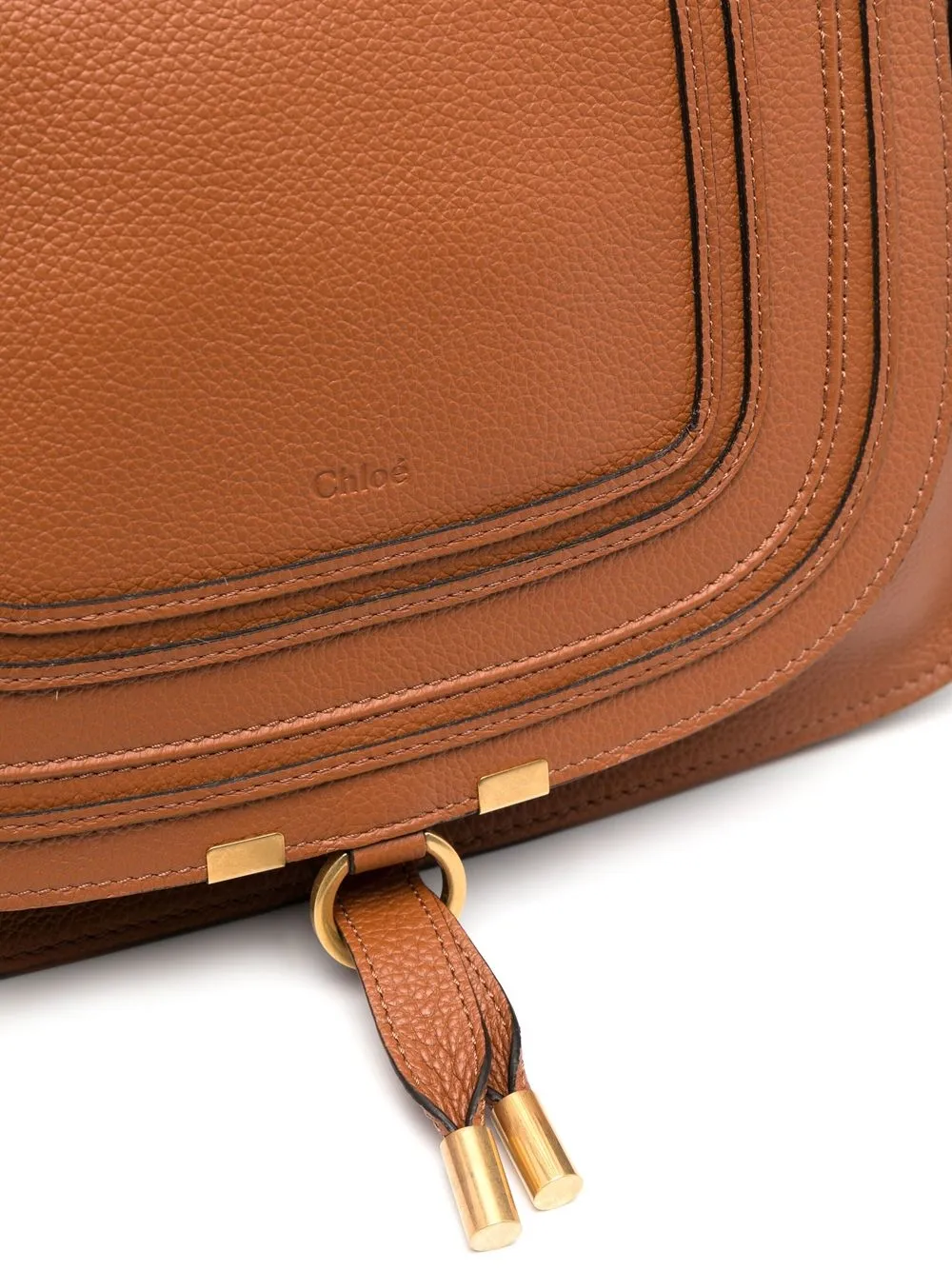 Сумка-тоут Marcie из зернистой кожи CHLOÉ, коричневый — фото 4