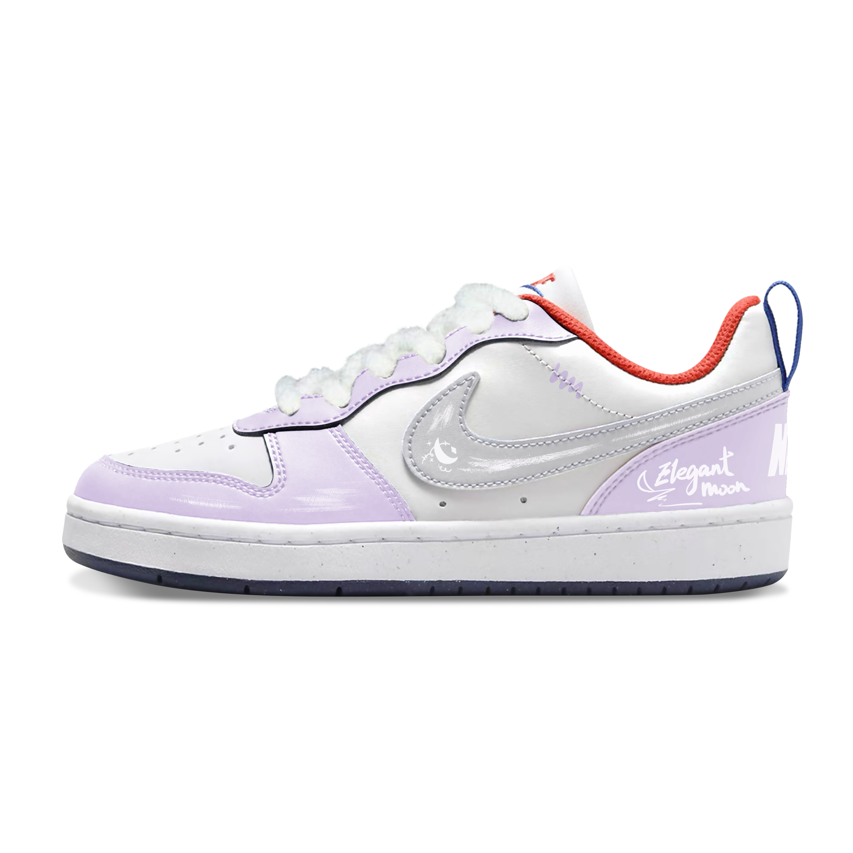 

Кроссовки для скейтбординга Court Borough Elegant Moon с низким верхом для детей и подростков Nike, фиолетовый