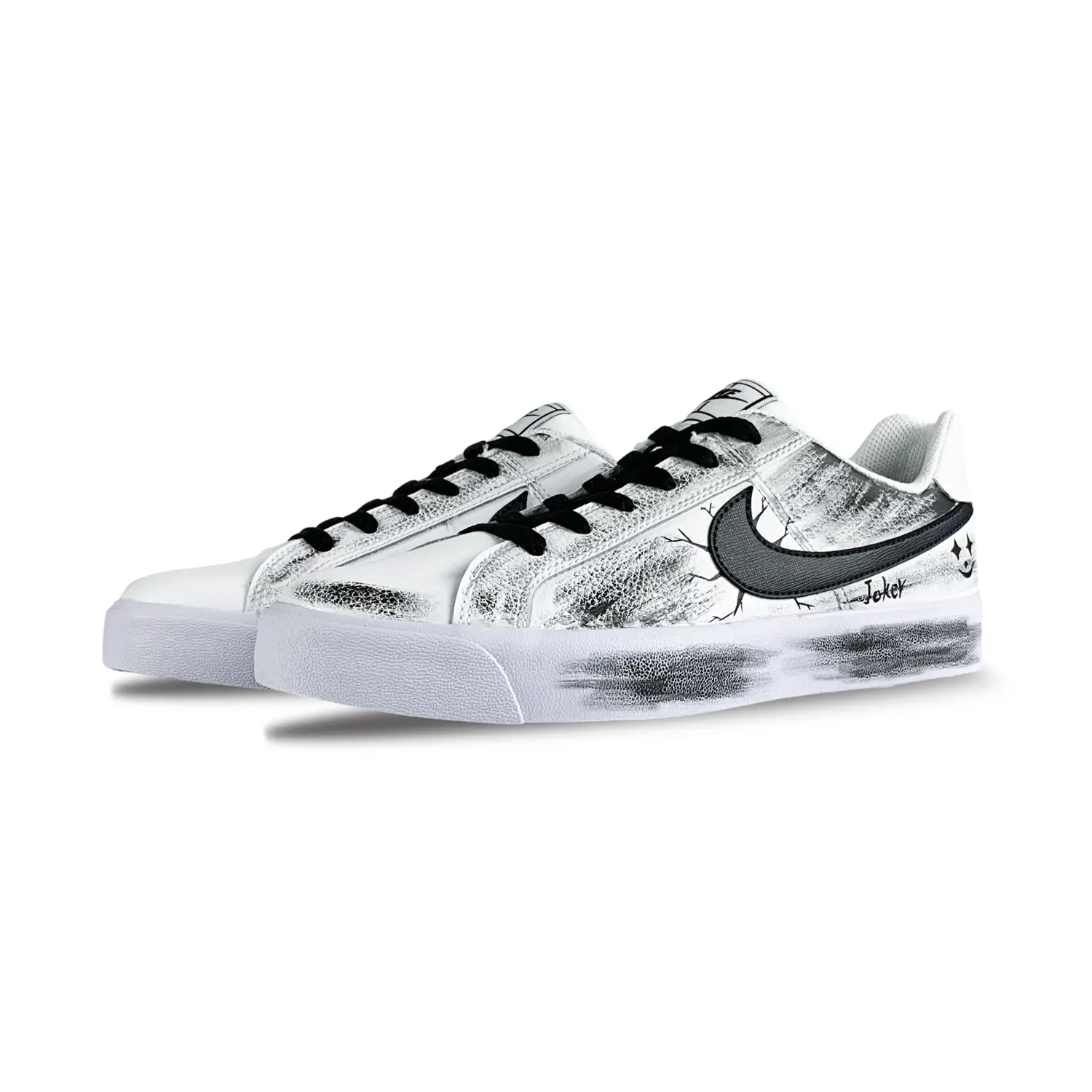 

Кроссовки Nike Court Royale Skateboarding Shoes Unisex Low-top White/black, черный/белый