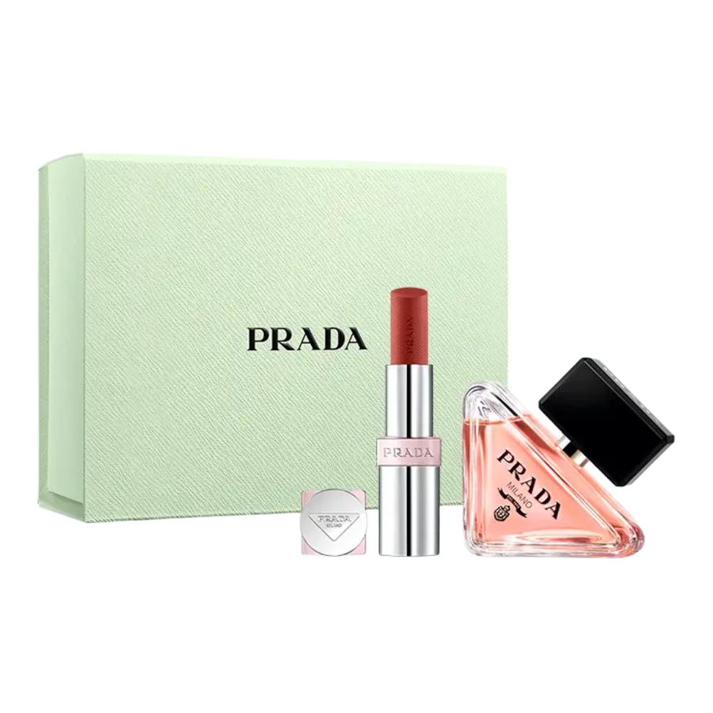 PRADA Помада i am unpredictable набор духов парфюмерная вода eau de parfum edp белый мускус амбер ориентальный 30мл+3,8г — фото 2