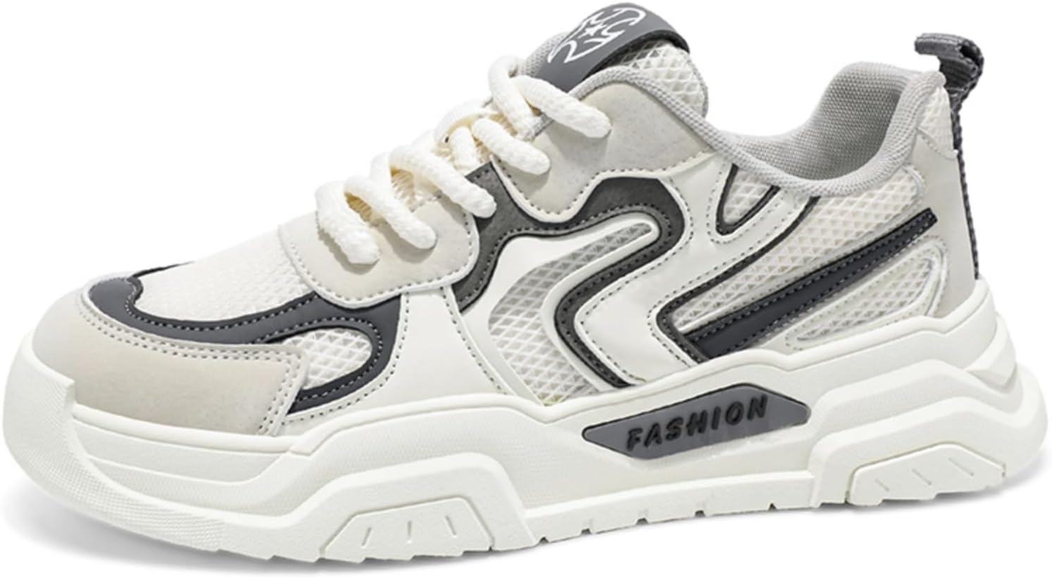 

Мужские кроссовки с массивной подошвой, повседневные спортивные обувь - модные для уличного стиля, досуга и ежедневных поездок Khwfjas, серый