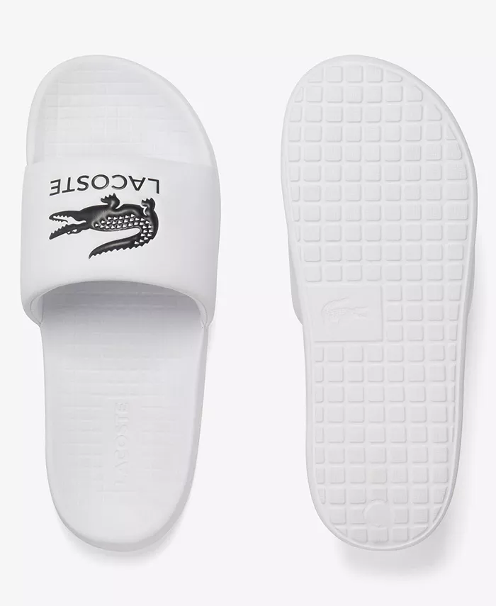 Мужские шлепанцы Serve с круглым носком Lacoste, белый — фото 4