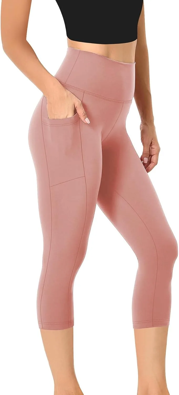 

Женские капри для йоги с высокой талией и карманами