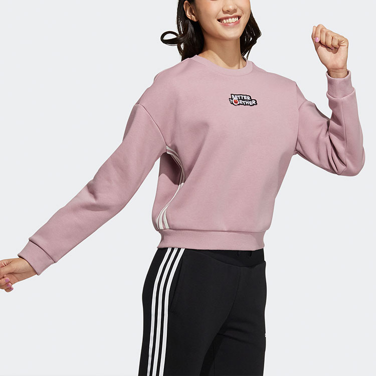 Sesame Street X Sesame Street Совместная коллекция Толстовка Женская Фиолетовая Розовая Adidas Neo — фото 4