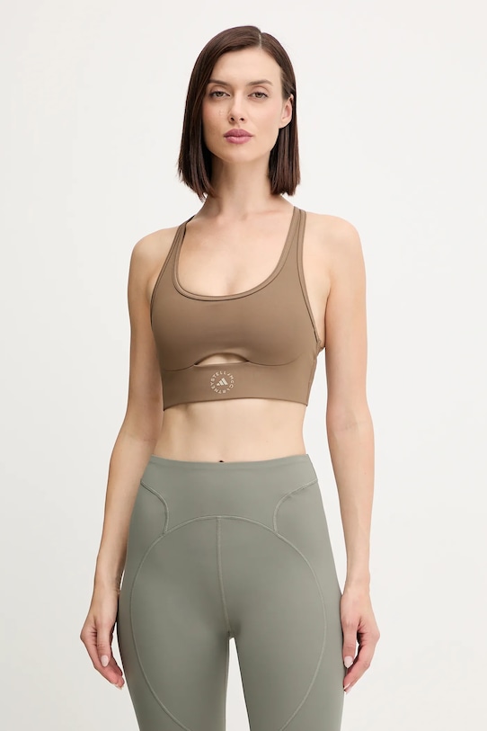 

Спортивный бюстгальтер Adidas By Stella Mccartney, коричневый
