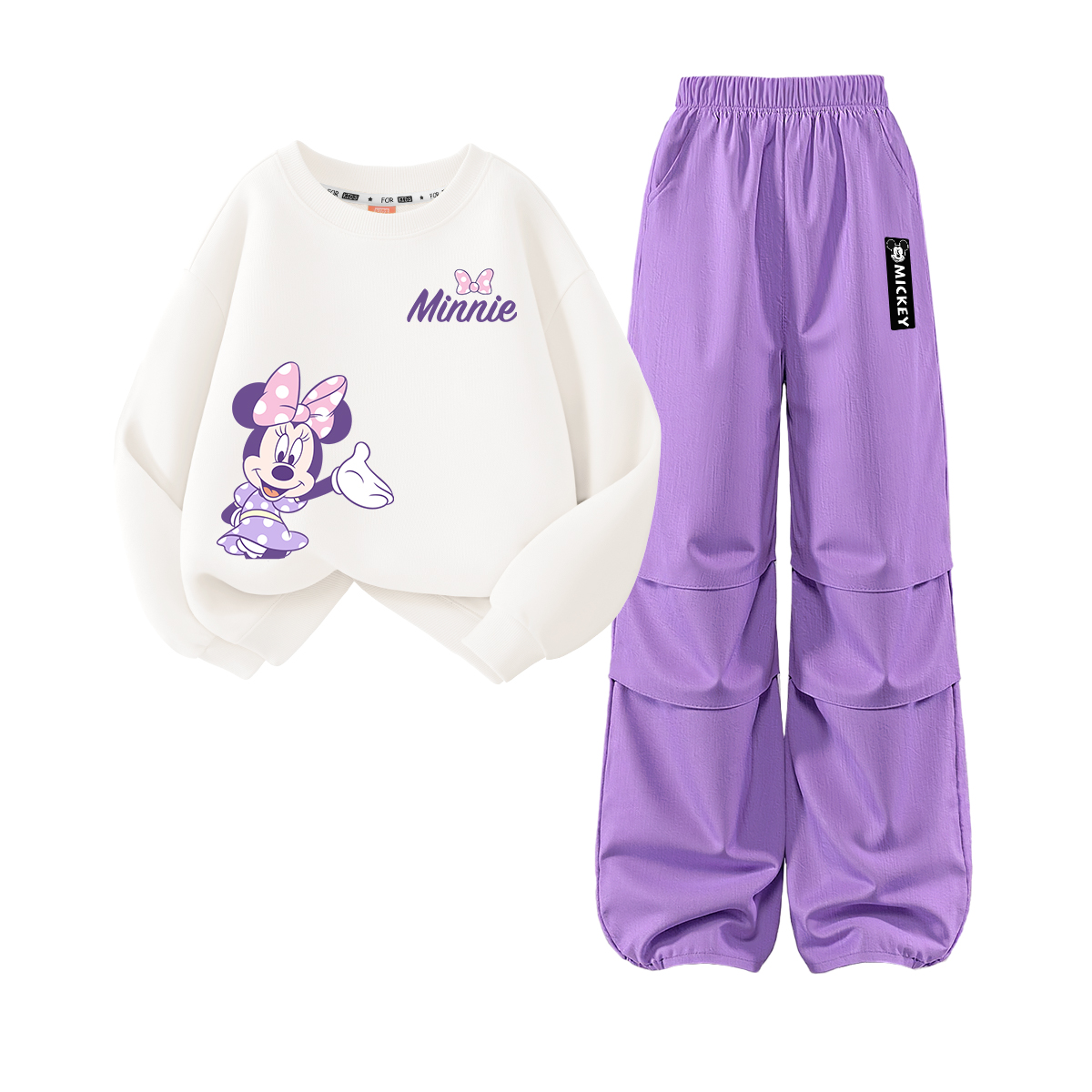 

Детская повседневная спортивная одежда Disney, белый/фиолетовый