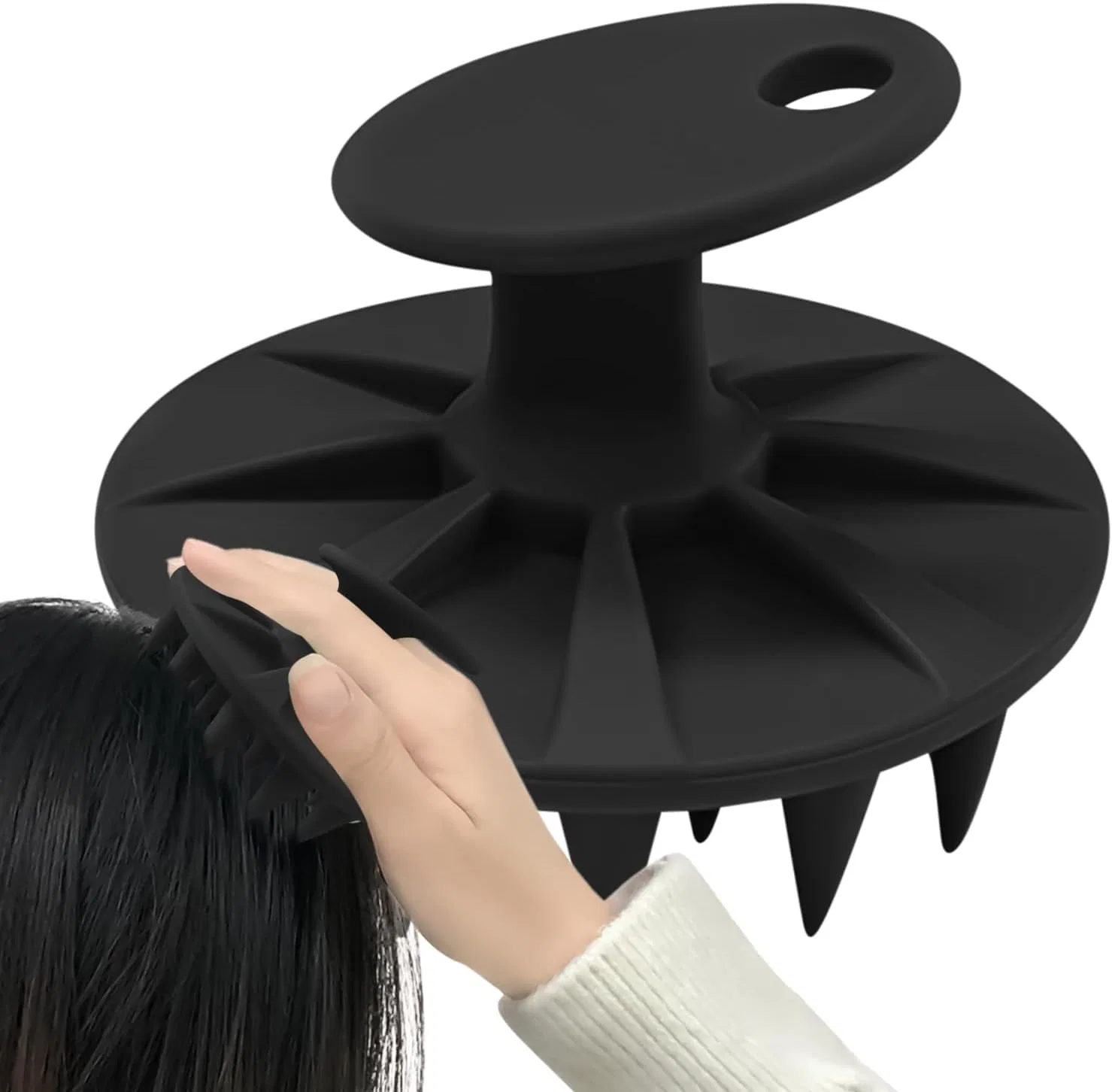 Силиконовый массажер для кожи головы Ylnailky, Black