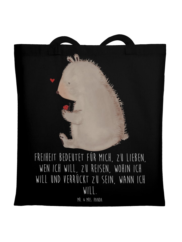 

Mr. & Mrs. Panda Сумка с изображением черного медведя и божьей коровки и надписью