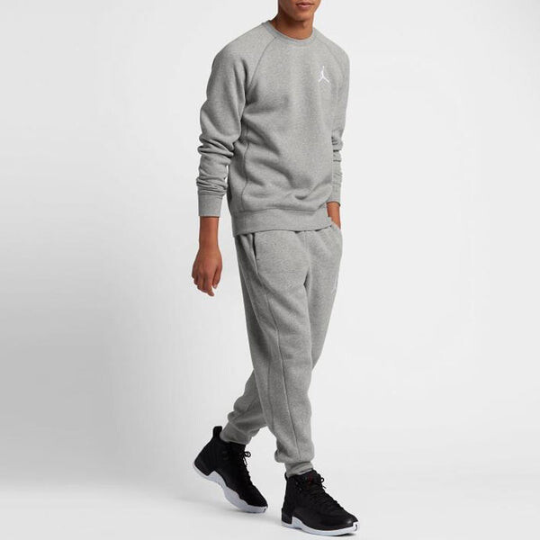 Толстовка Air Jordan Crew Neck Casual Pullover Knitted Sweater Men's Grey, серый — фото 3