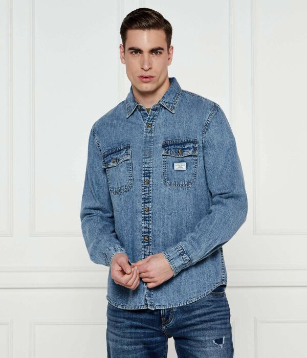 

Рубашка джинсовая Regular fit Guess Jeans, синий