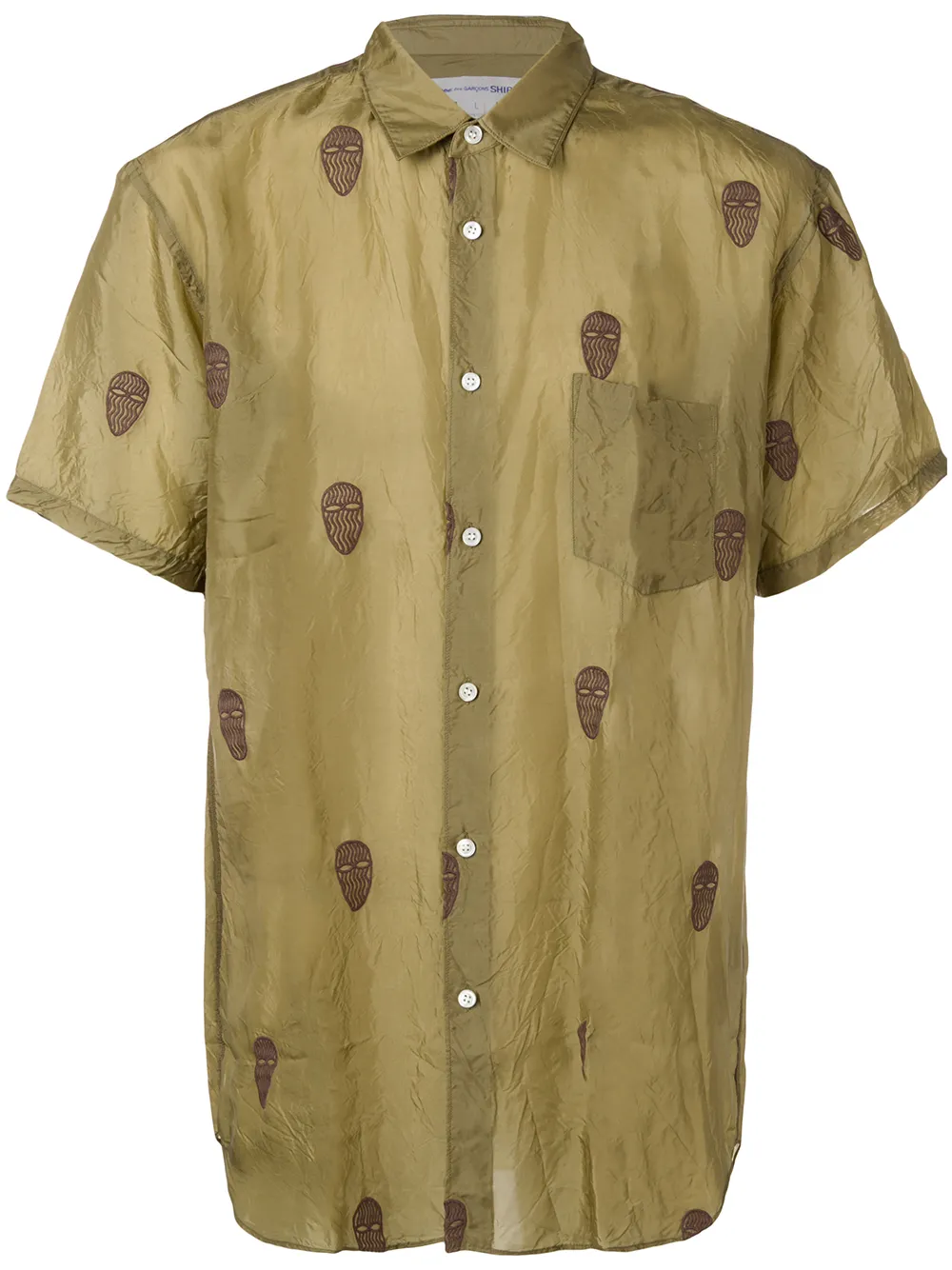 

Рубашка с принтом масок Comme Des Garçons Shirt, зеленый