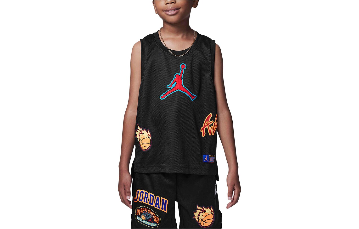 

Детская баскетбольная рубашка Jordan Kids, цвет Black