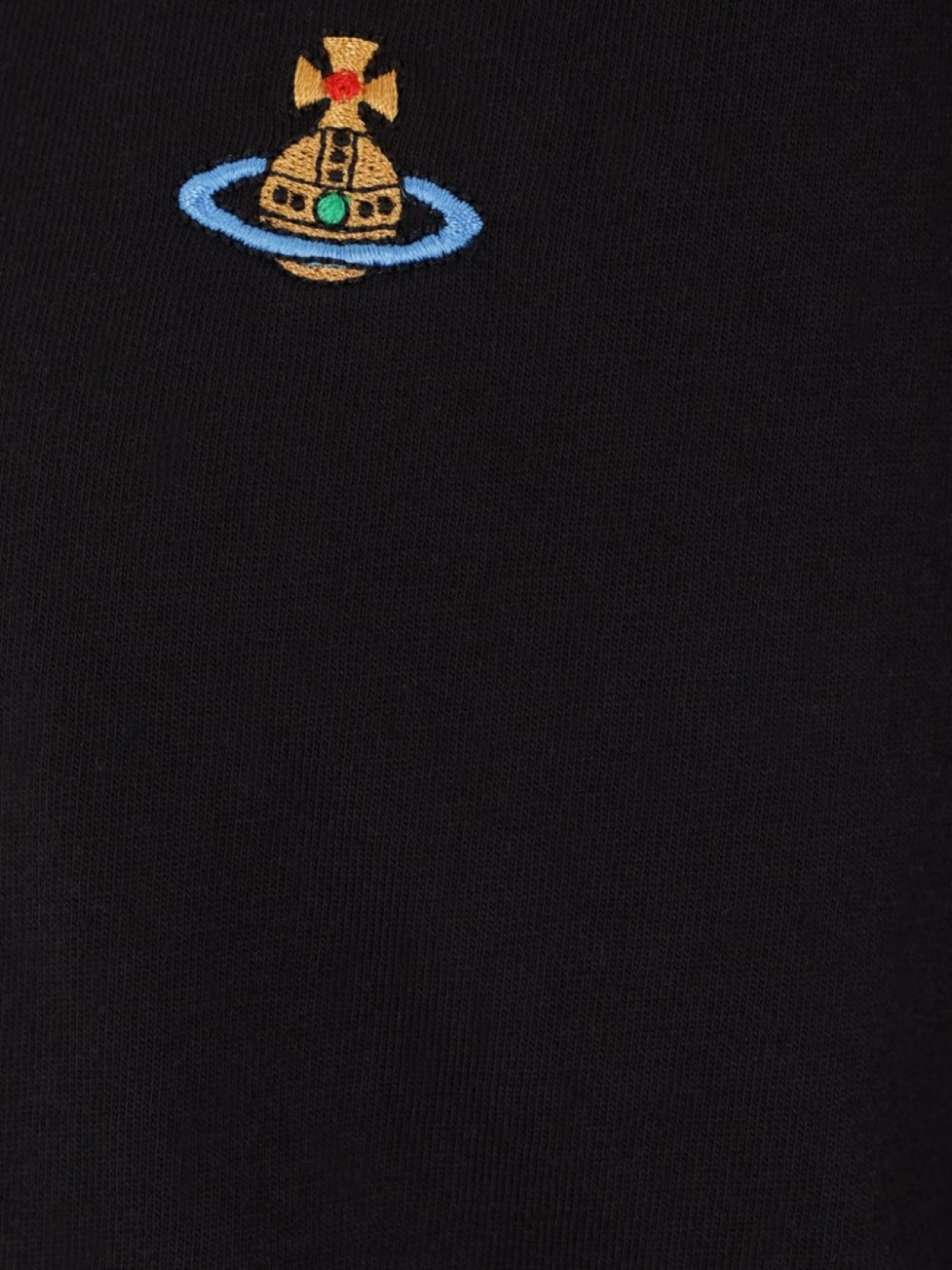 Vivienne Westwood футболка с вышивкой Orb, черный — фото 3