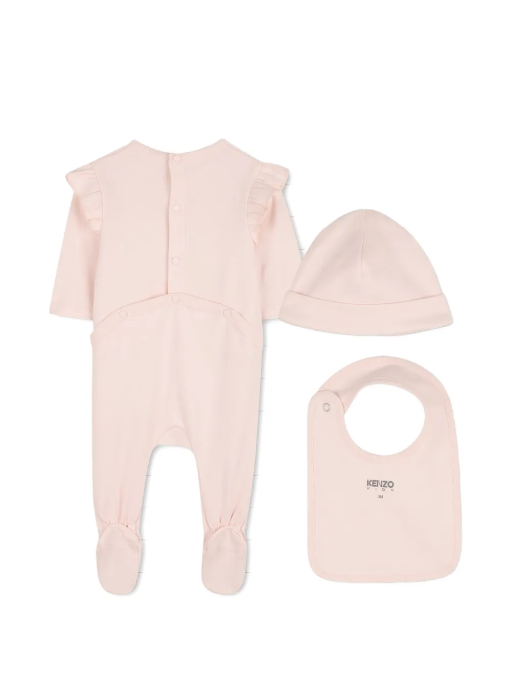 Комбинезон для малышей с оборками (набор) Kenzo Kids, розовый — фото 2
