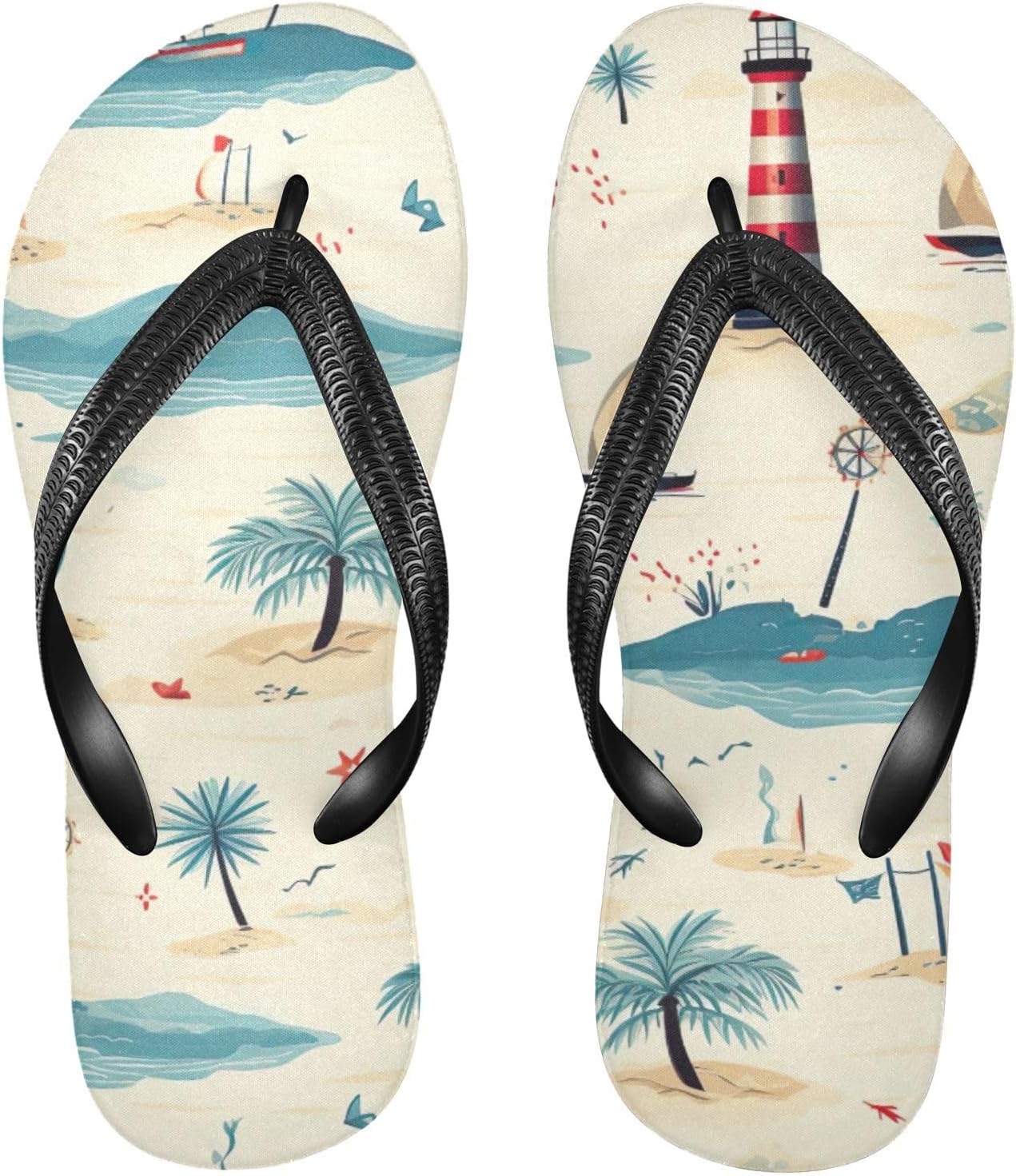 

Пляжные сланцы с пальмами для женщин и мужчин, летние повседневные сандалии для душа Kfbe, Trees