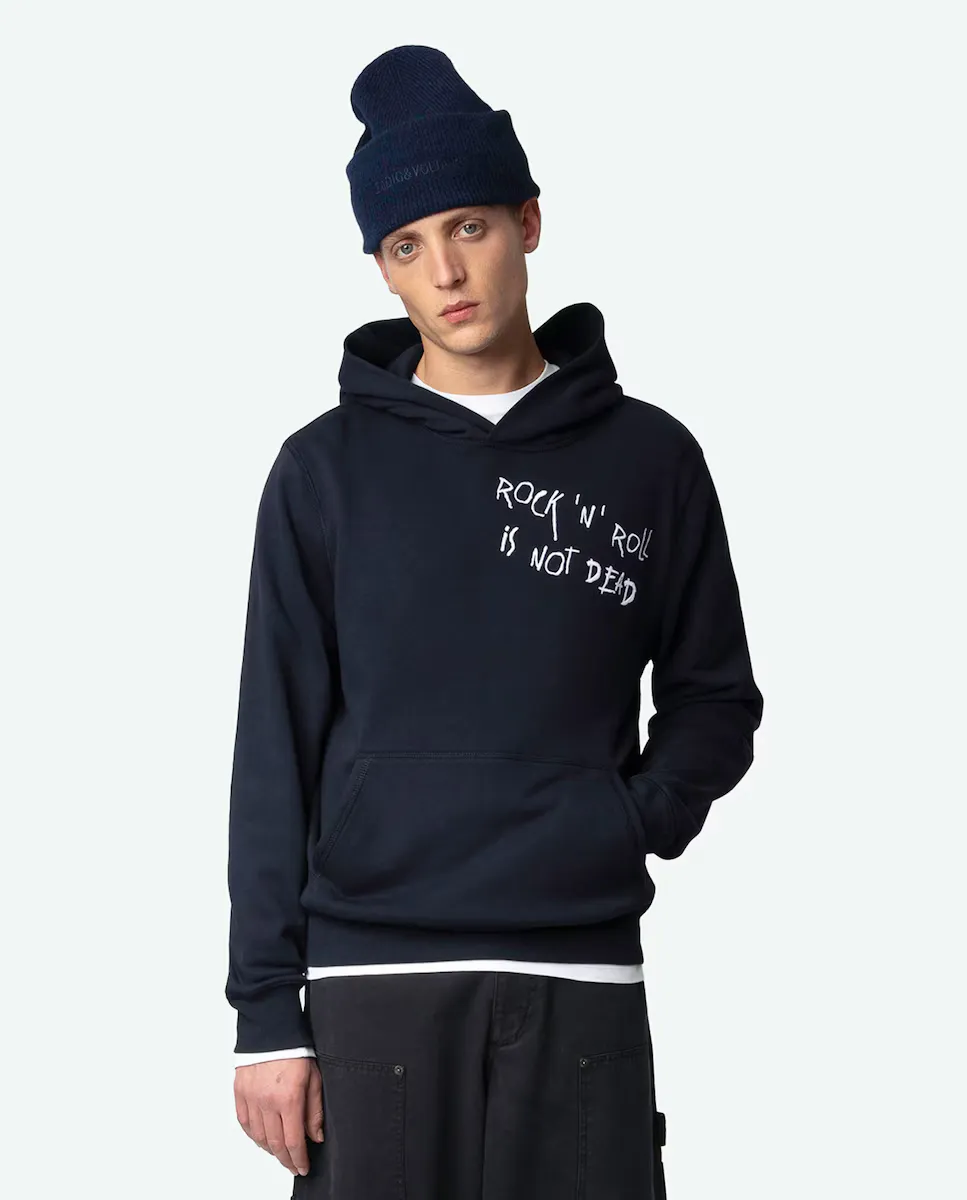 

Мужская толстовка с капюшоном Sanchi Zadig & Voltaire, темно-синий
