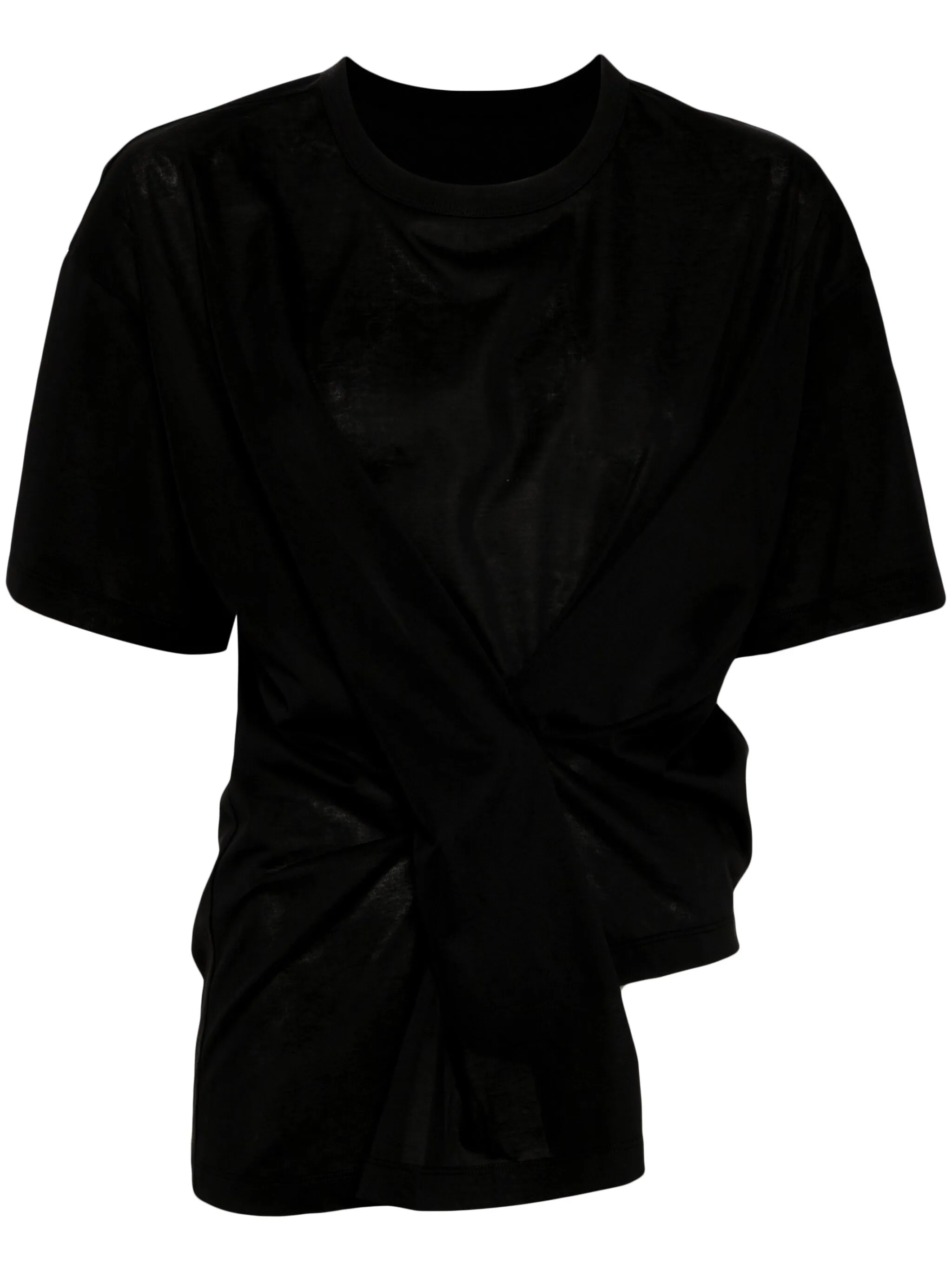 

Футболка асимметричного кроя со складками Jnby, черный