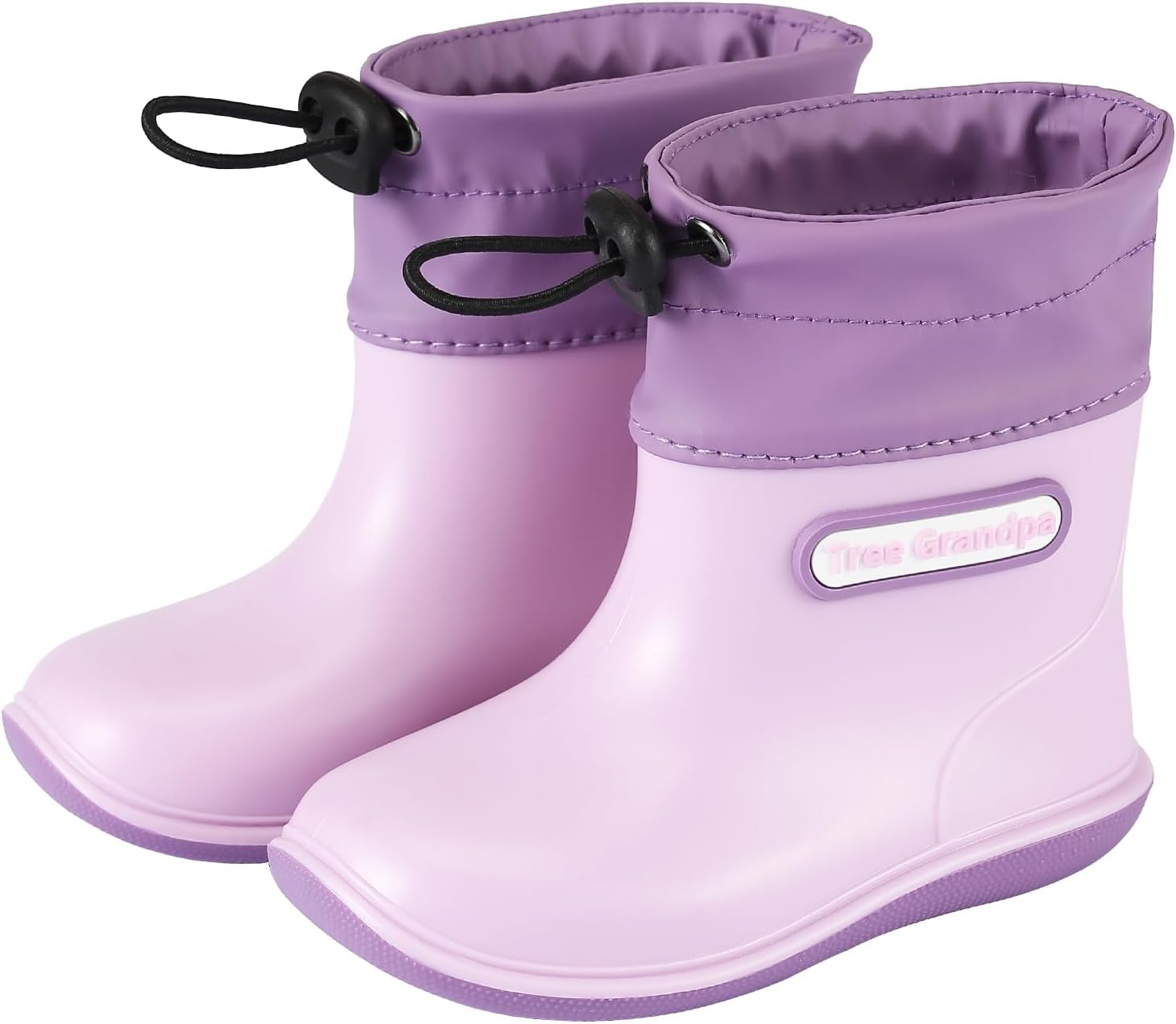 

Детские резиновые сапожки для малышей для мальчиков и девочек, легкие, водонепроницаемые, удобные для надевания NQTOER, Shukou Purple