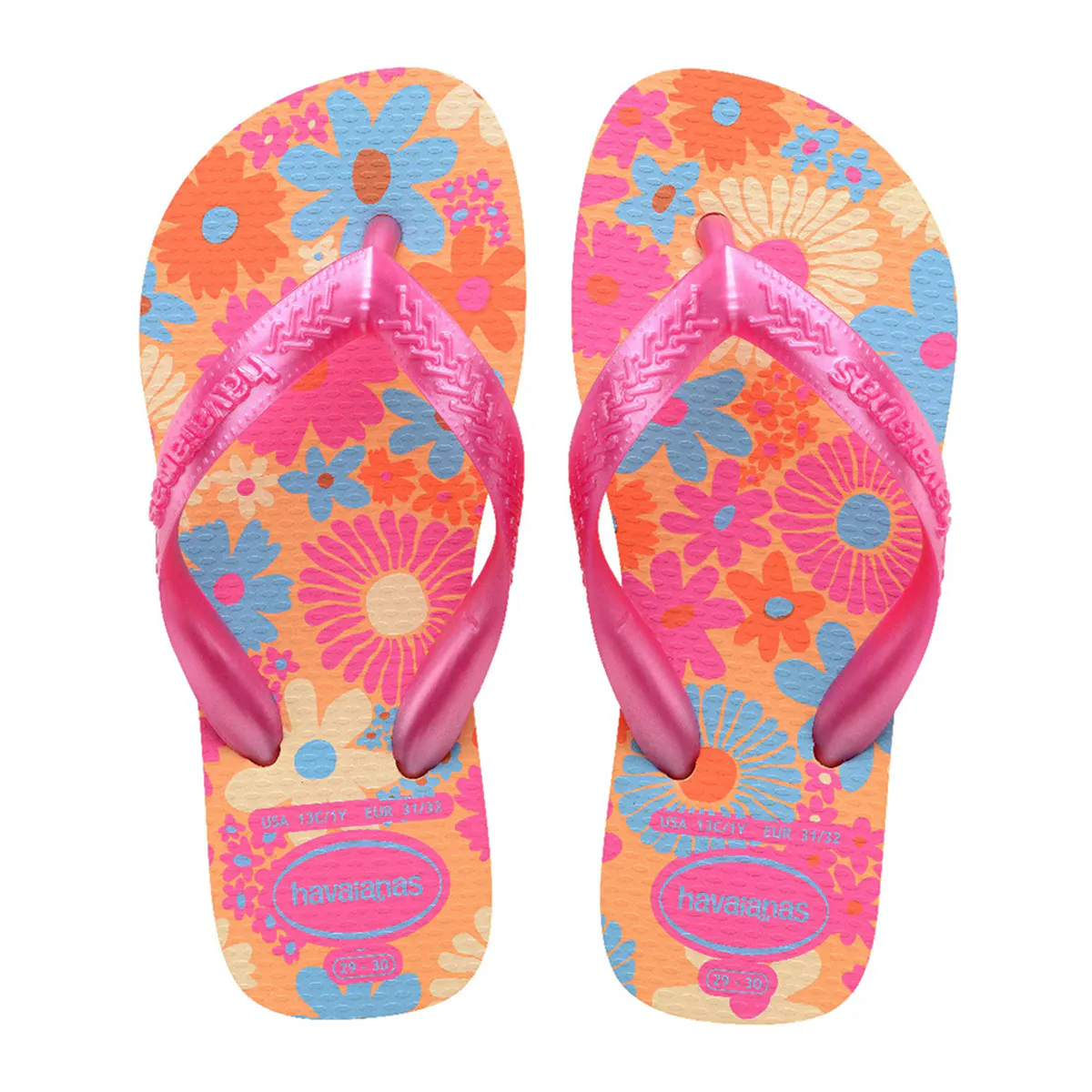 

Гав. Детские шлепанцы Kids Flores Peach 356 Havaianas, мультиколор