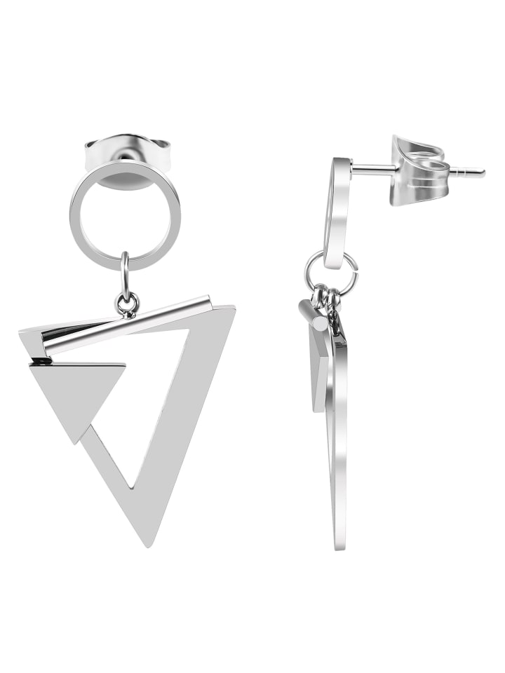 

Adeliás Женские серьги - Серьги-гвоздики из нержавеющей стали серебристого цвета