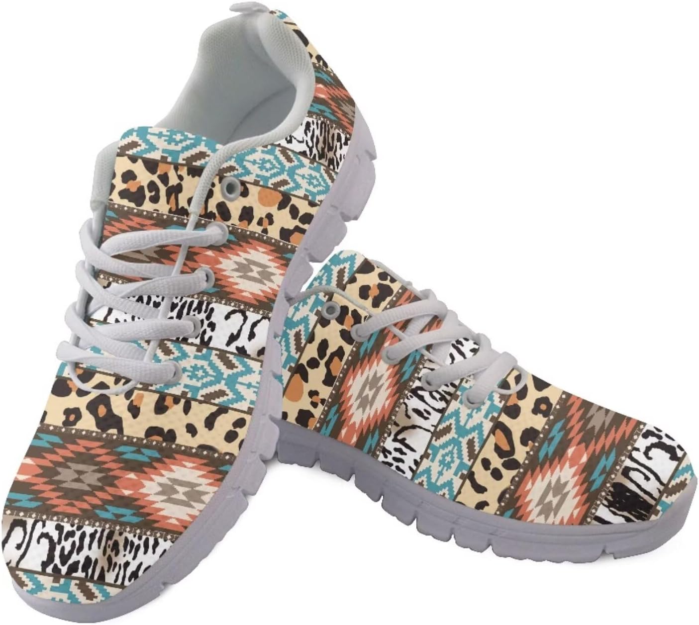 

Кроссовки для бега на День благодарения, спортивные кроссовки для спортзала, легкие удобные кроссовки для ходьбы, тенниса и фитнеса для мужчин и женщин Getelinseng, Southwest Aztec Leopard