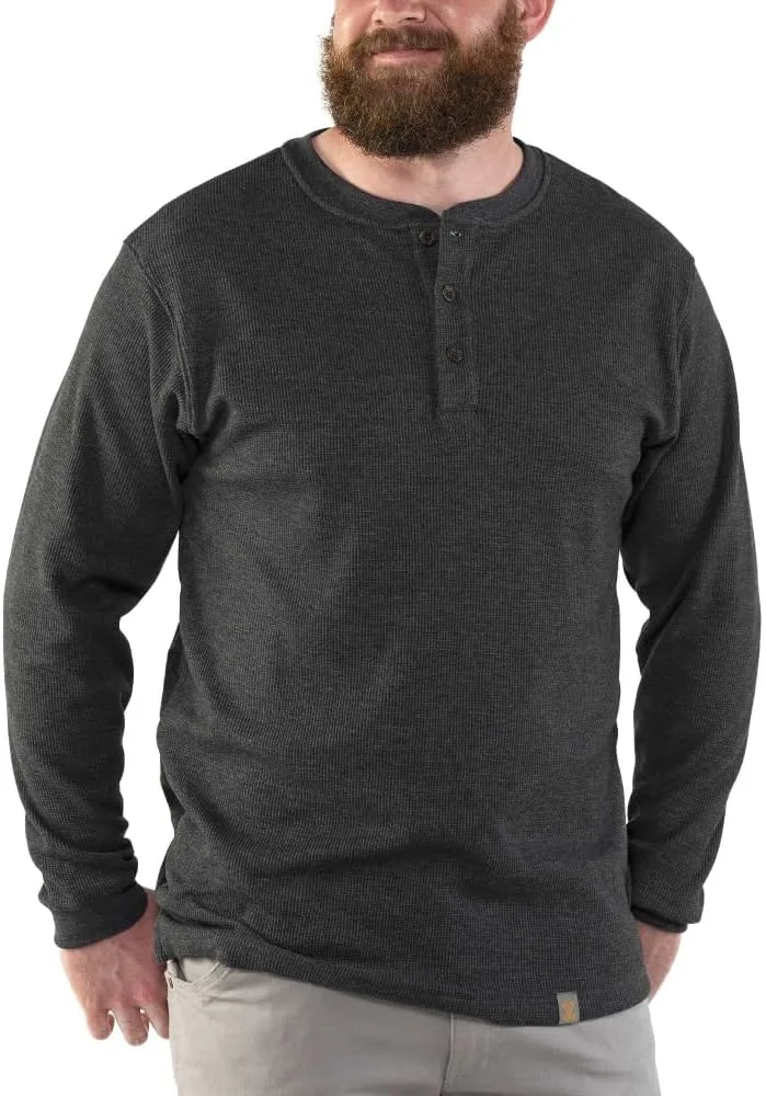 

Мужская футболка Henley JR1007 с длинными рукавами и подкладкой Jack Rivet