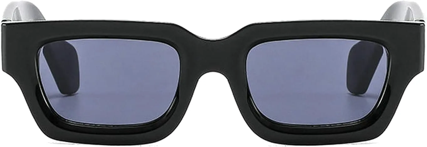 

Солнцезащитные очки COTIA в стиле ретро, ​​винтажные, маленькие, квадратные, прямоугольные, в стиле 90-х, модные, для мужчин и женщин, 2pcs Black+leopard