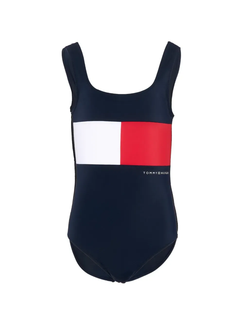 Купальник с квадратным вырезом и цветовыми блоками Tommy Hilfiger Junior, синий
