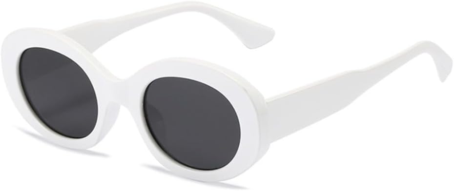 

Ретро овальные женские солнцезащитные очки голубого цвета, модные солнцезащитные очки UV400, панк-очки для мужчин, трендовые круглые солнцезащитные очки LJTJTAV, White Grey