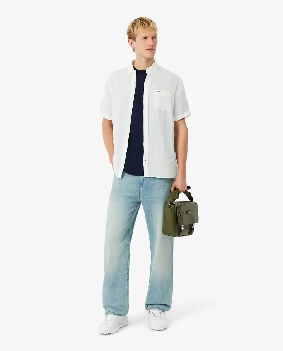 Унисекс футболка с коротким рукавом Lacoste, темно-синий — фото 4