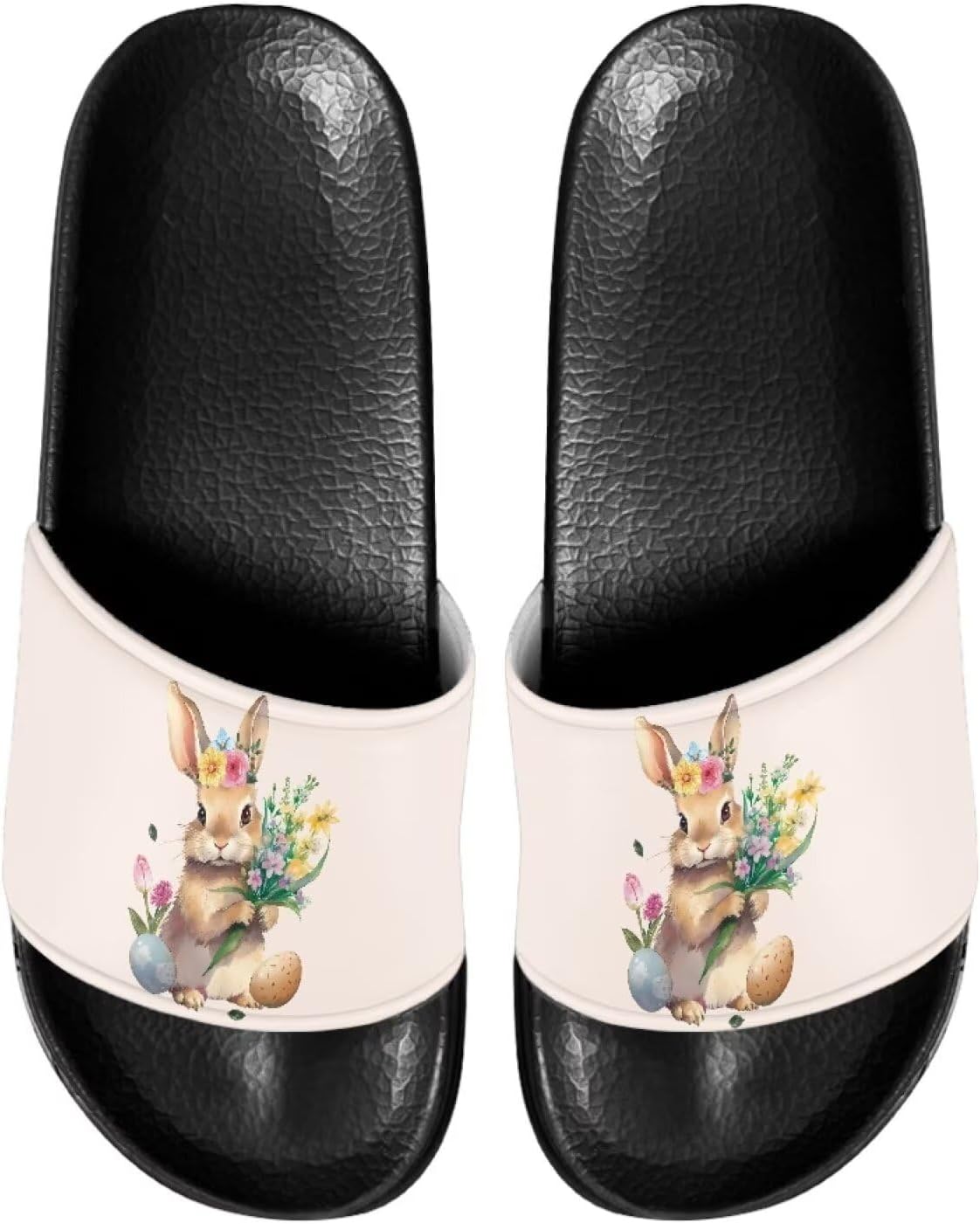 

Шлепанцы для дома и ванной, тапочки на плоской подошве, повседневная обувь для мужчин и женщин Judentidos, Cute Rabbit