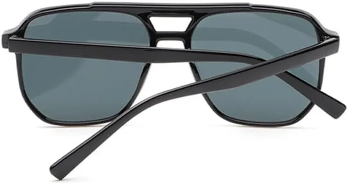 

Солнцезащитные очки в стиле ретро с двойной перемычкой для женщин, украшение для ногтей, солнцезащитные очки UV400 для мужчин LANGSER, Black Red Gradient