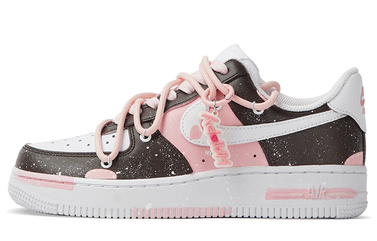 

Кроссовки Nike Air Force 1 Skateboarding Shoes Women's Low-top Black/powder, черный/розовый