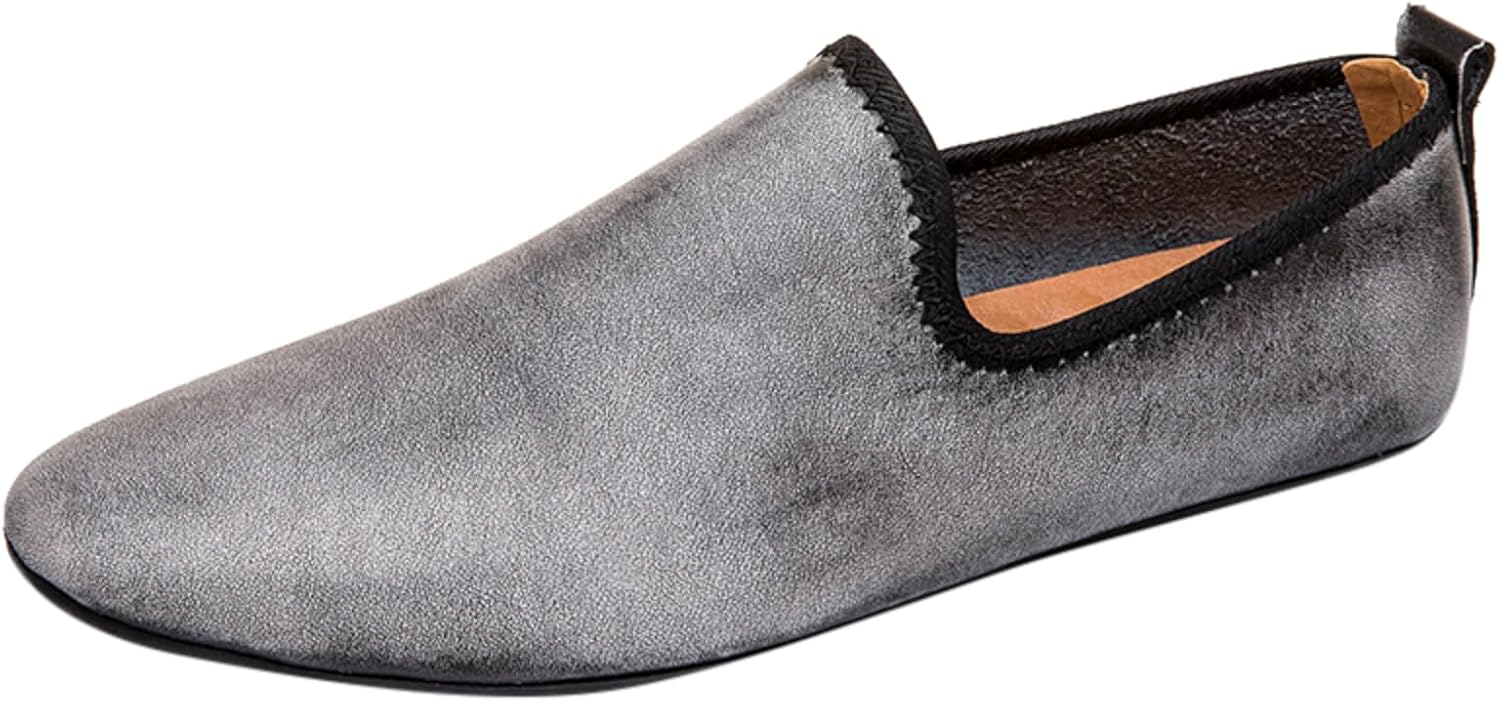 

Мужские лоферы без шнурков, стильная повседневная обувь- идеально подходят для ежедневных прогулок, поездок на работу и дел по выходным Kpdwfms, серый