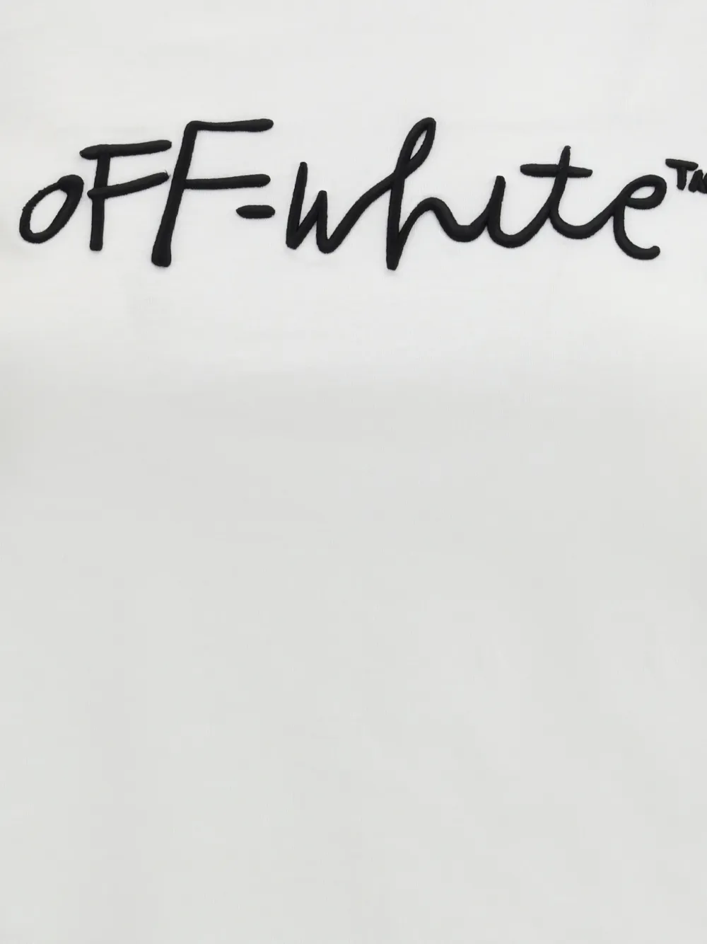 Вышитая футболка Off-White, белый — фото 3