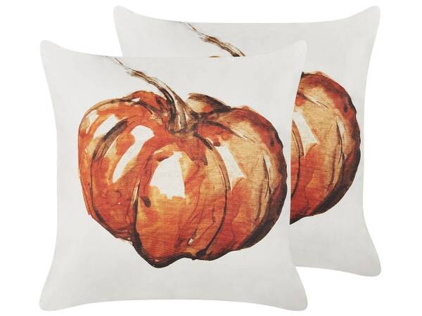 

Подушка Beliani 2 шт CURBITA, 45x45x45 см цвет beige/orange